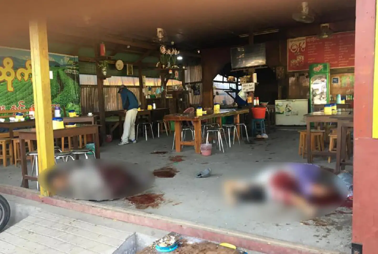 Drive-by shootings kill five including one monk, wound eight at tea shop in Hopin