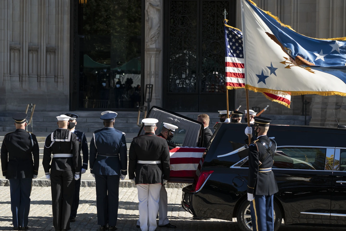Colin Powell remembered for leadership, integrity and a love of ABBA and Bob Marley at funeral