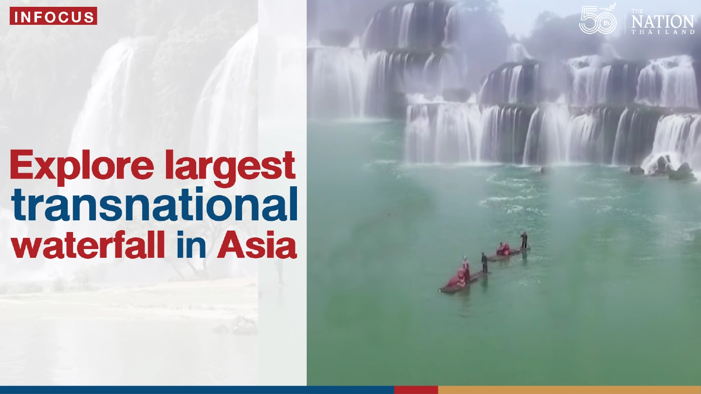 Explore largest transnational waterfall in Asia