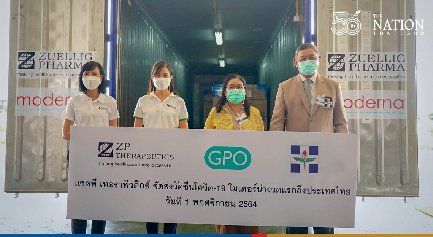 ZP Therapeutics Ready to Deliver the First Shipment of COVID-19 Vaccine Moderna to Increase Vaccine Access in Thailand ZP Therapeutics Ready to Deliver the First Shipment of COVID-19 Vaccine Moderna to Increase Vaccine Access in Thailand