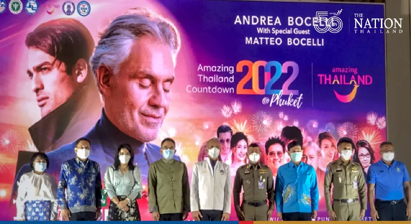 Andrea Bocelli to ring in 2022 in Phukets amazing countdown extravaganza Andrea Bocelli to ring in 2022 in Phukets amazing countdown extravaganza