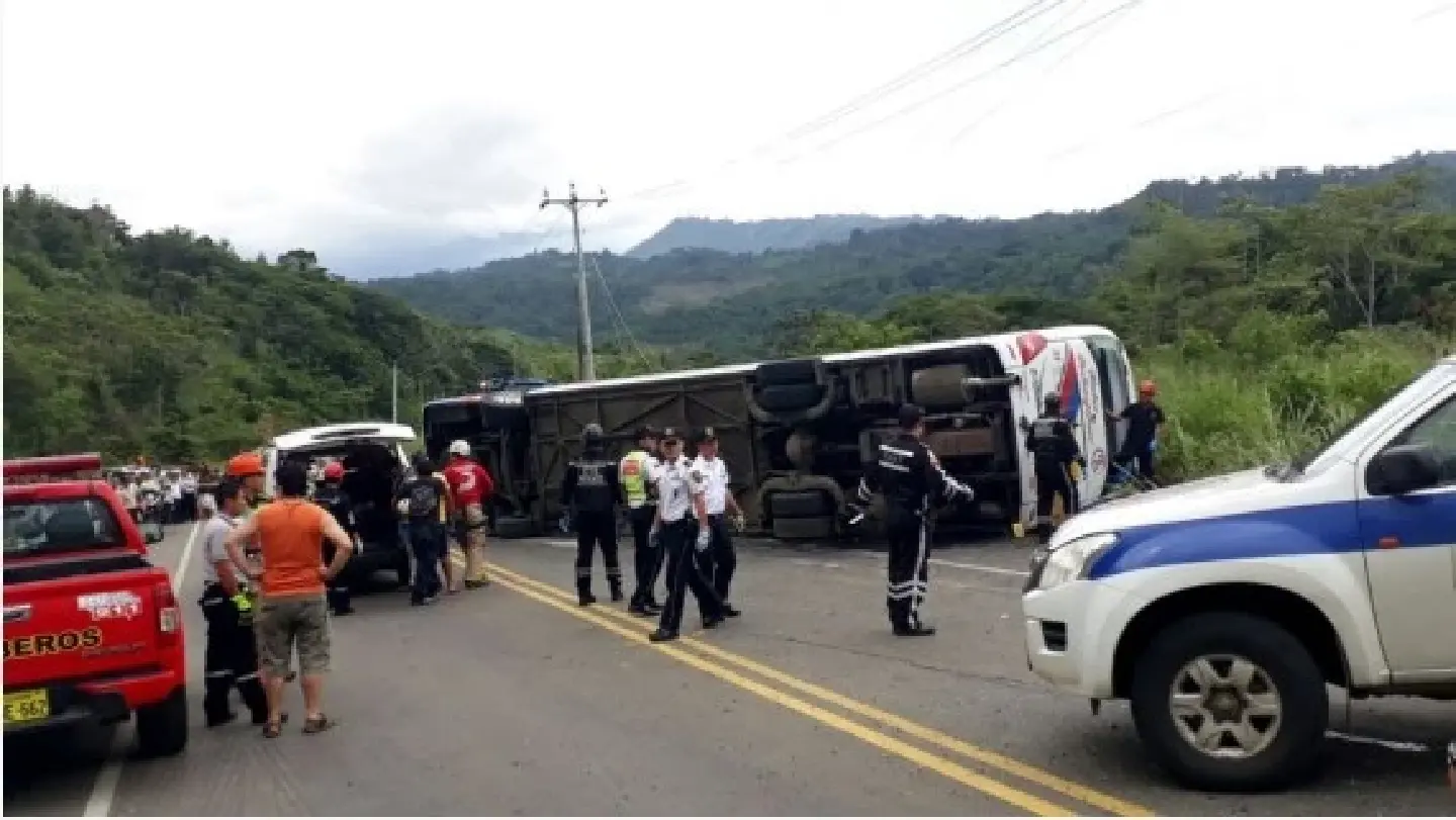At least 18 dead, 25 injured in bus accident in southern Ecuador