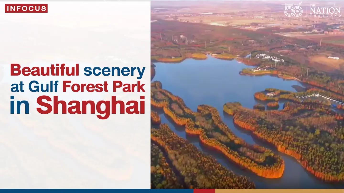 Beautiful scenery at Gulf Forest Park in Shanghai