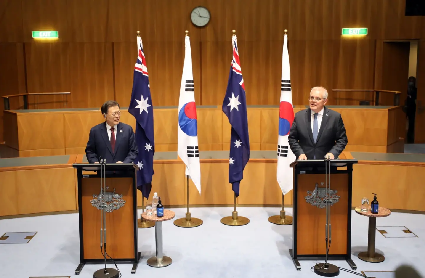 Korea, Australia adopt joint statement on South China Sea Korea, Australia adopt joint statement on South China Sea