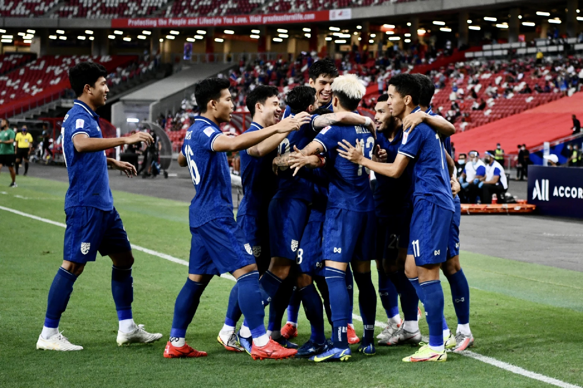 Thailand defeated Indonesia 4-0 in the first round AFF SUZUKI CUP 2020