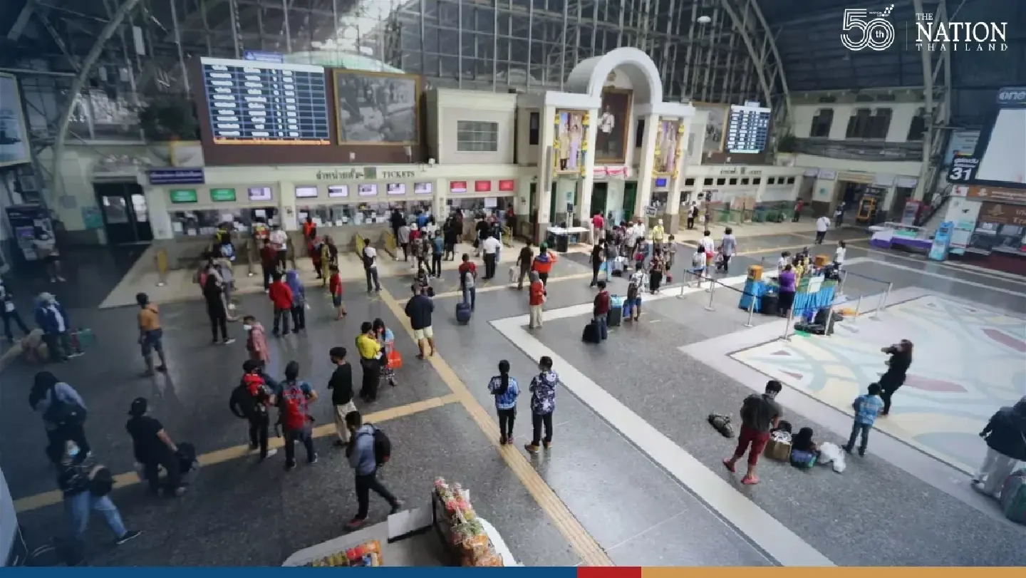 Covid-19 screening points set up at Bangkok bus terminal, main railway station