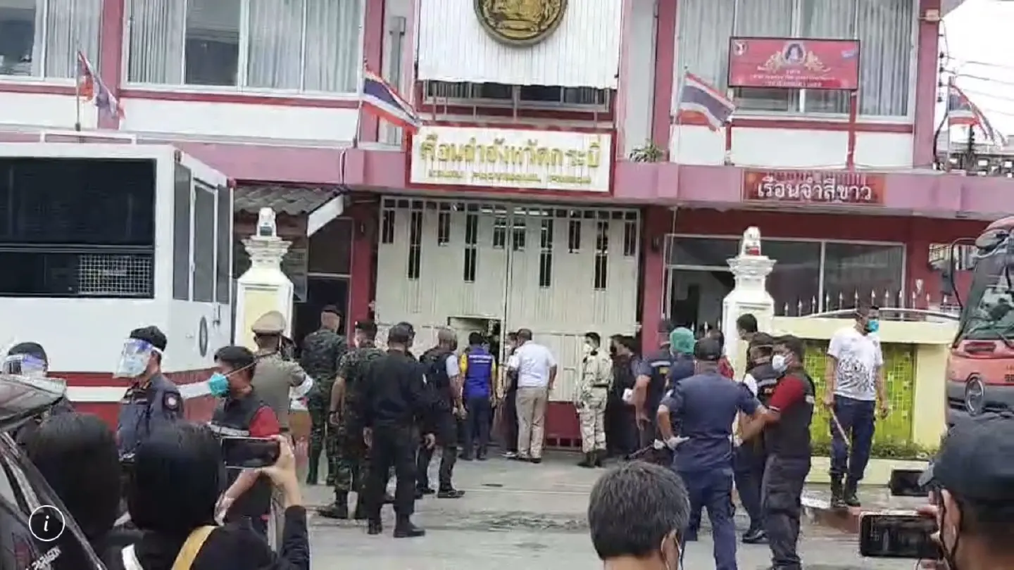 Krabi prison riot only results in 14 Covid patients being moved to hospital Krabi prison riot only results in 14 Covid patients being moved to hospital