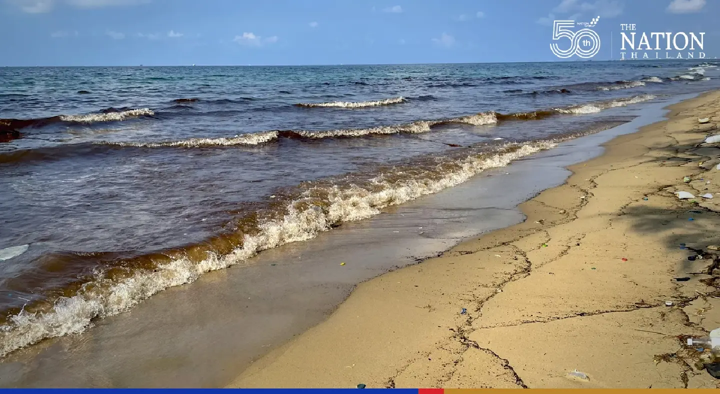 Rayong shoreline hit by oil spill, area marked as disaster zone