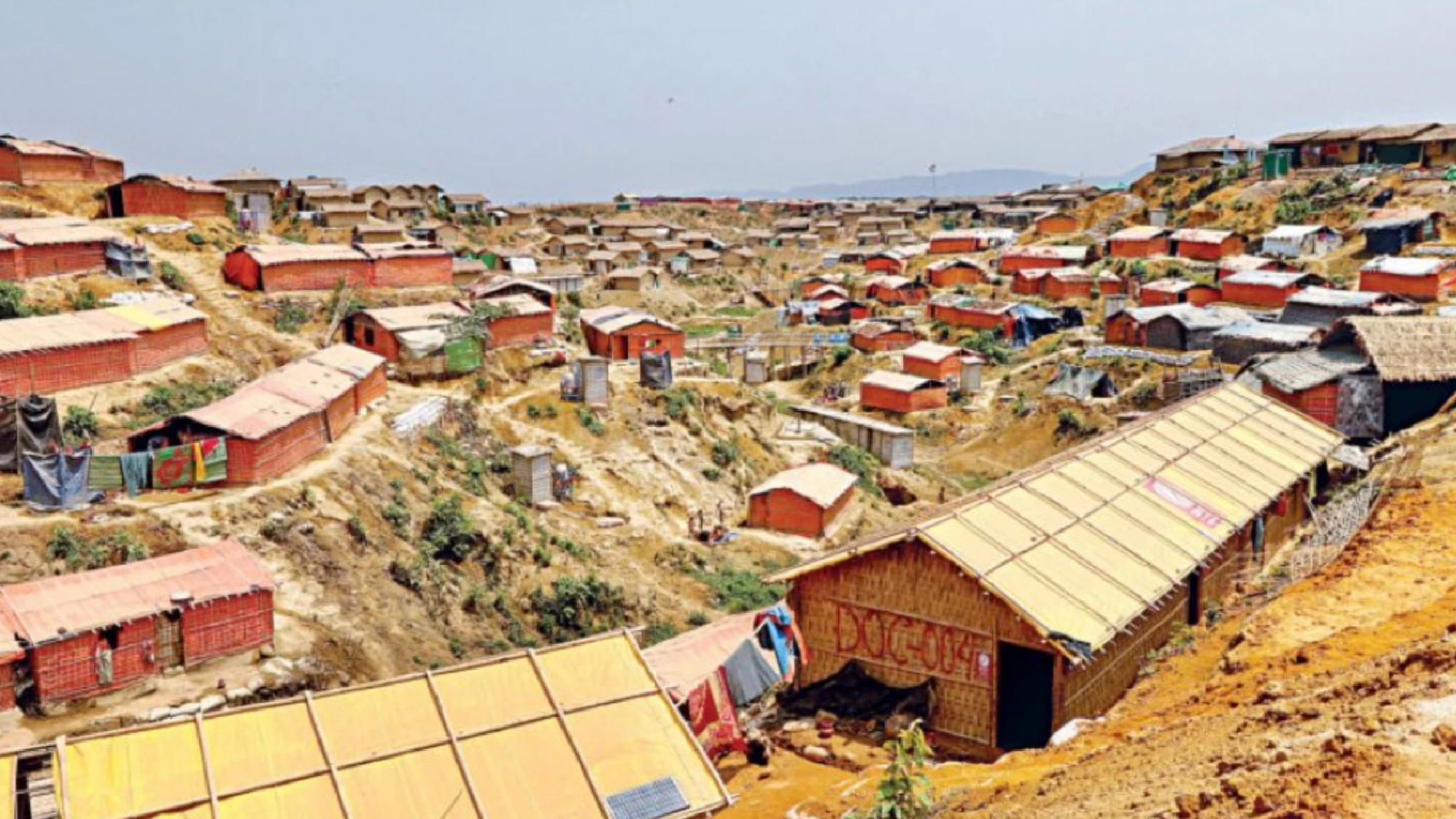 Risky dwelling for Rohingya living on hill slopes