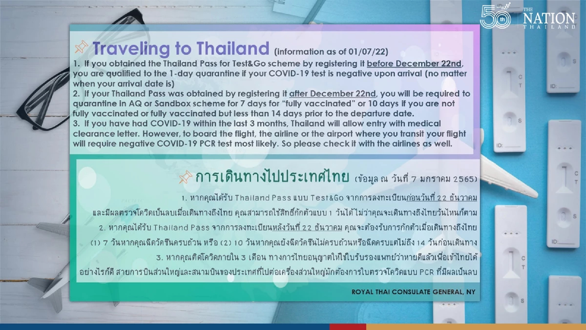 The latest on travelling to Thailand