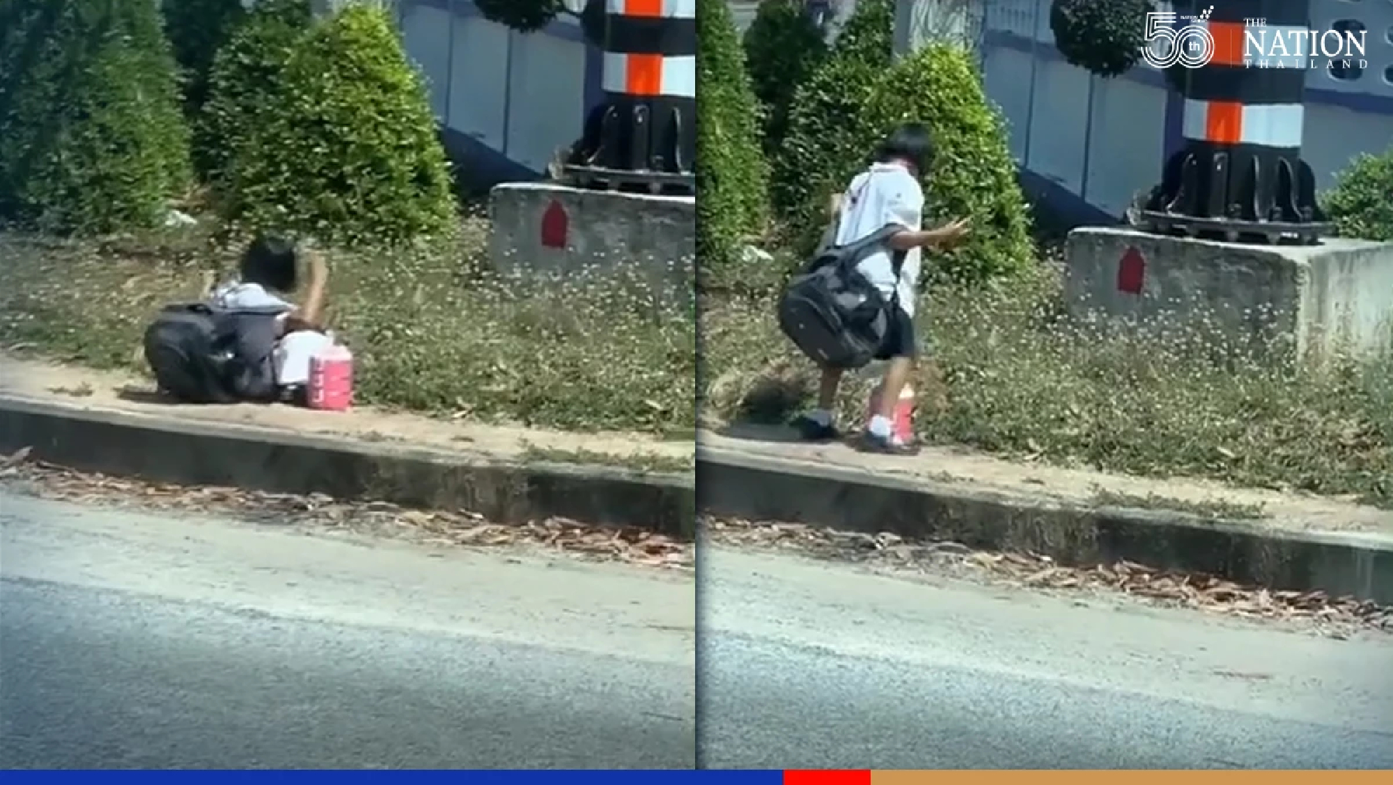 Viral clip of young girl buckling under heavy school bag demystified