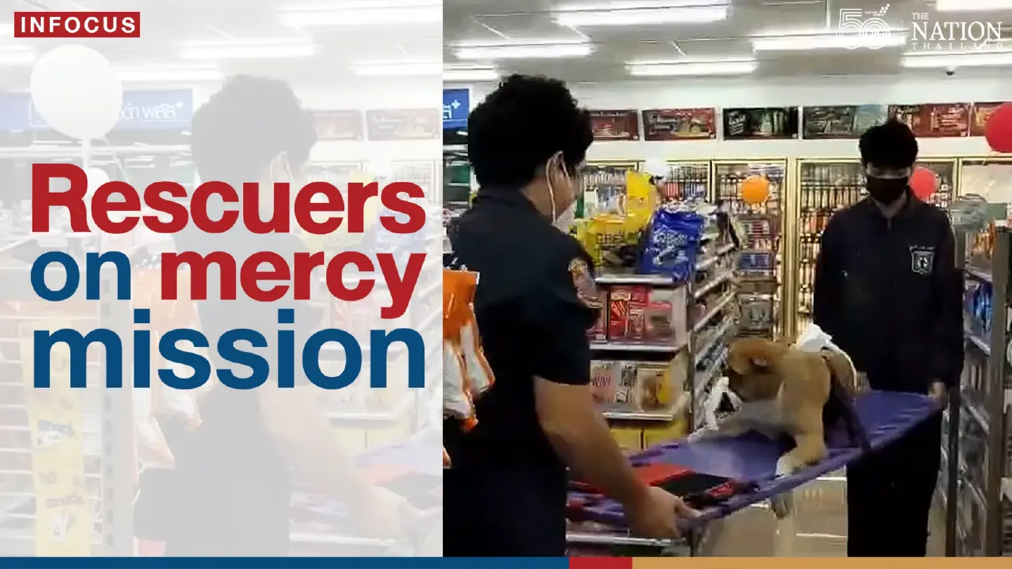 Rescuers on mercy mission