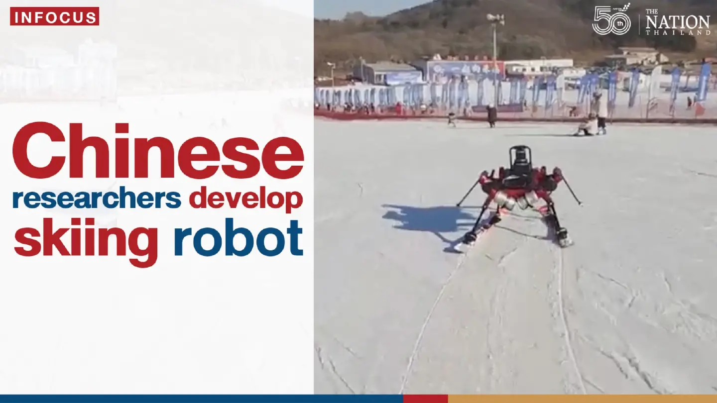 Chinese researchers develop skiing robot