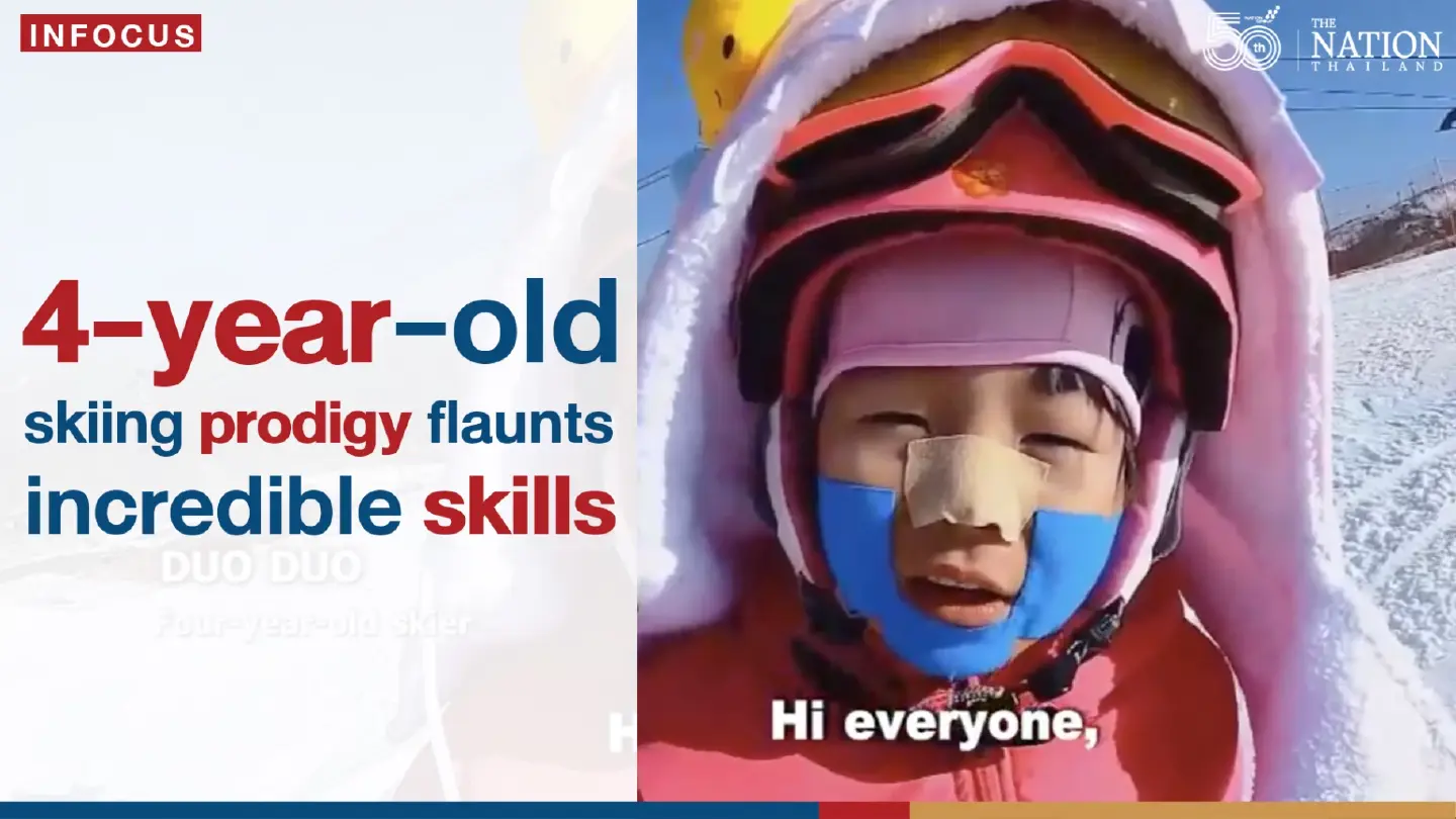 4-year-old skiing prodigy flaunts incredible skills