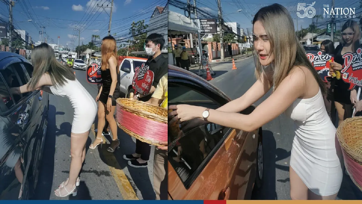 Chiang Mai police deny hiring ‘pretties’ as part of road-safety campaign