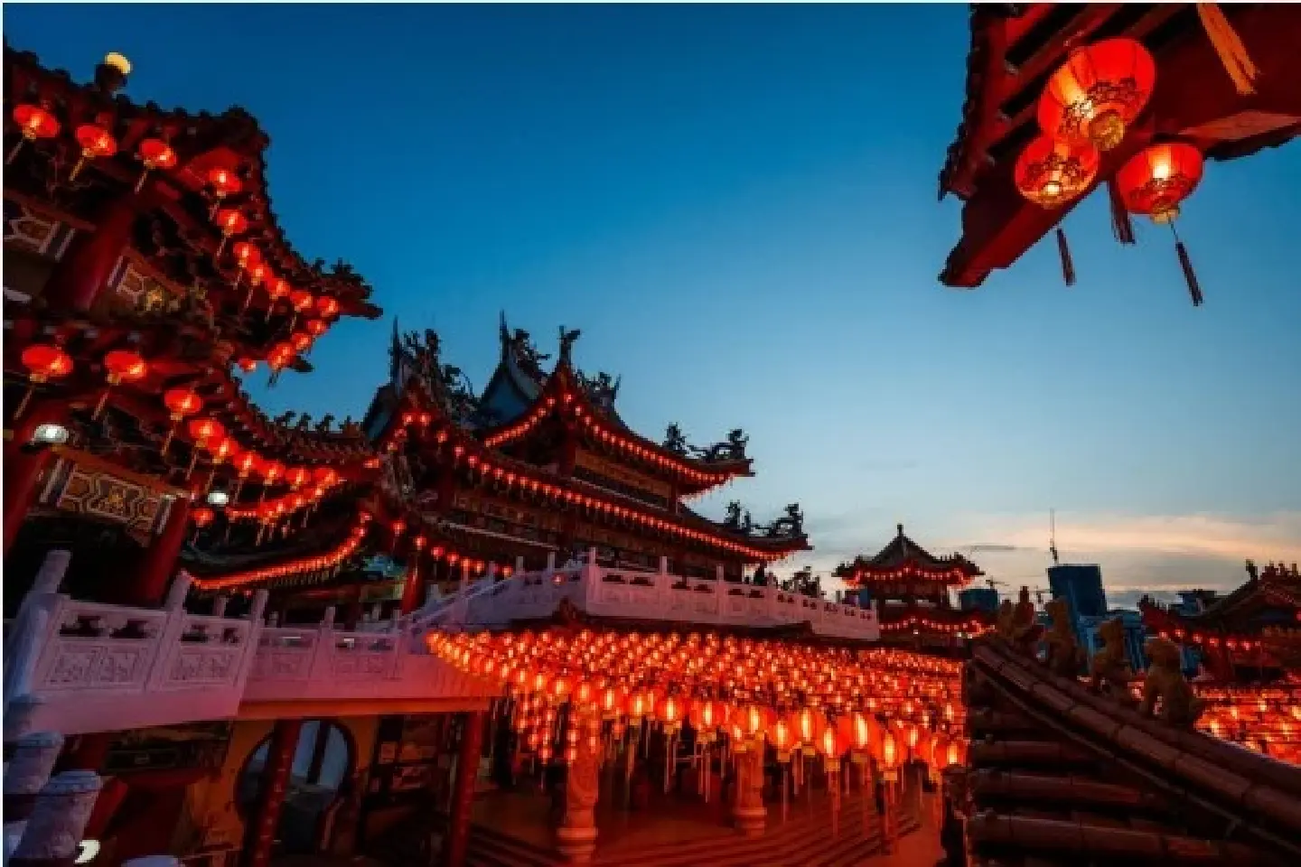 Malaysia's Thean Hou Temple puts up red lanterns for upcoming Chinese Lunar New Year