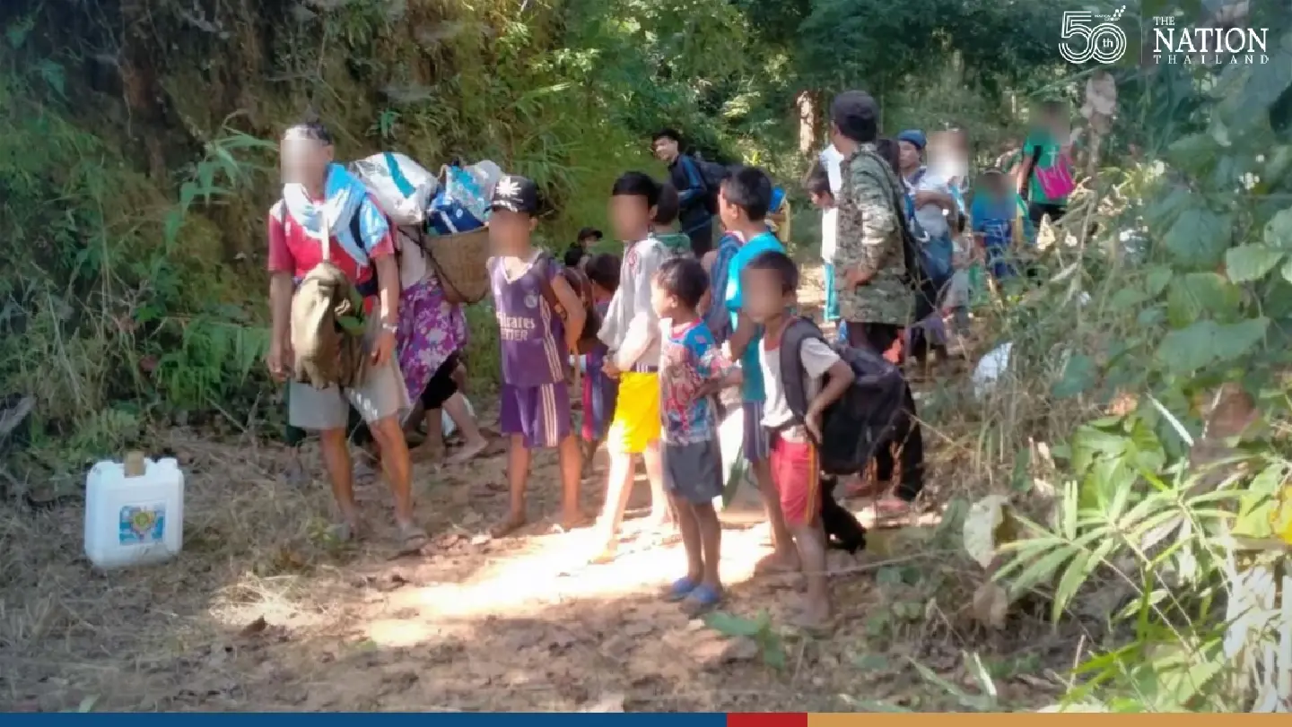 586 Karen skip across to Mae Sot to flee Myanmar military, KNPP clashes
