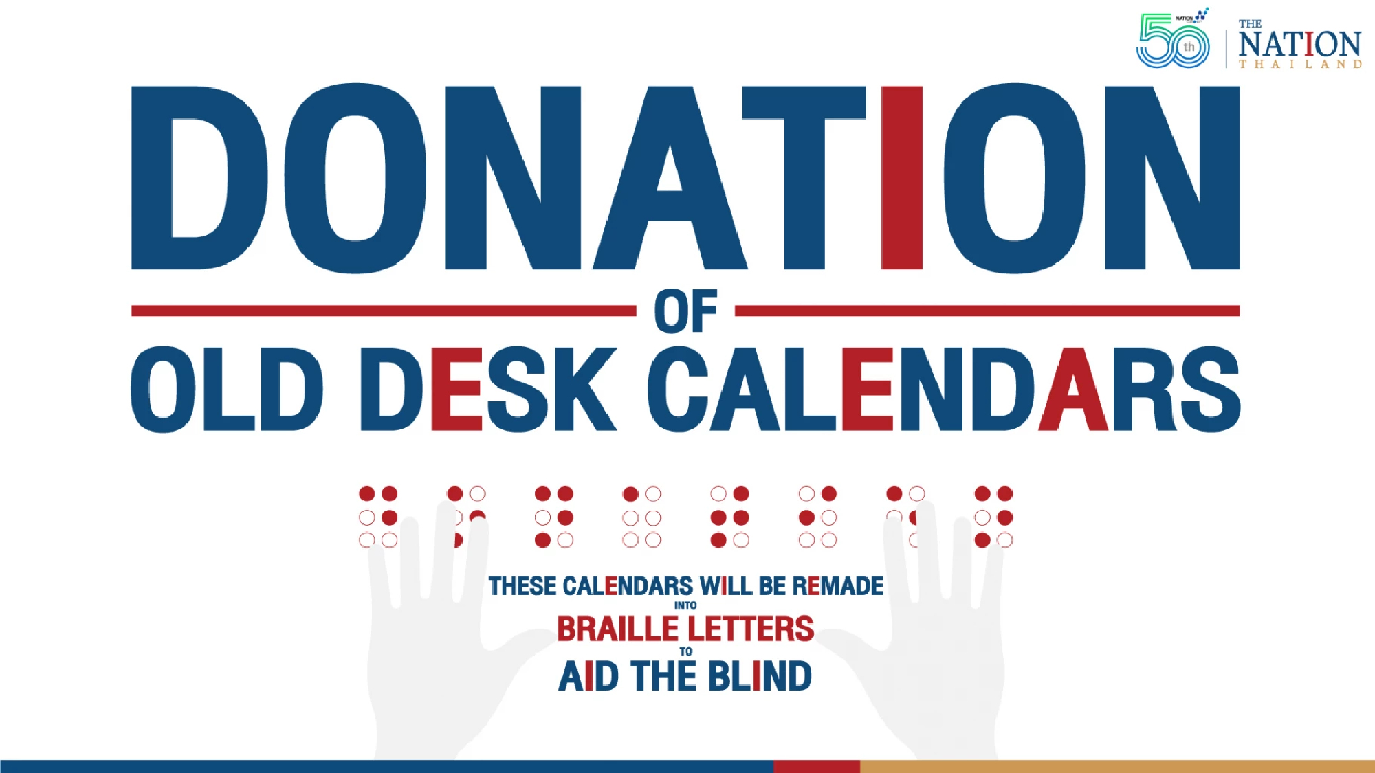 Old desk calendars for the blind