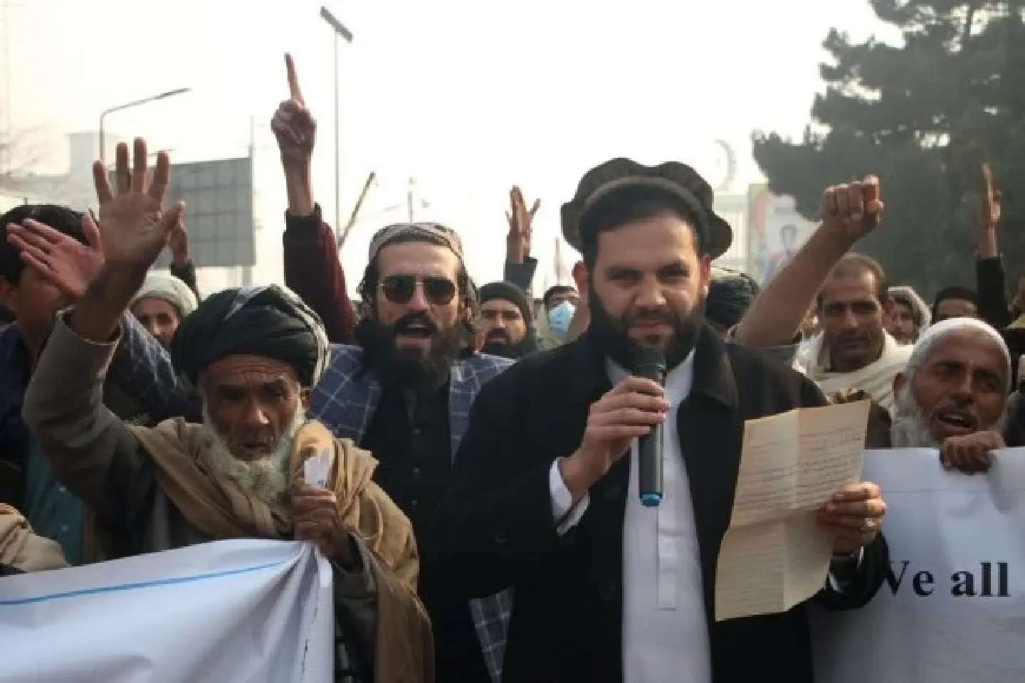 Afghans take streets in protest against U.S. freezing of assets