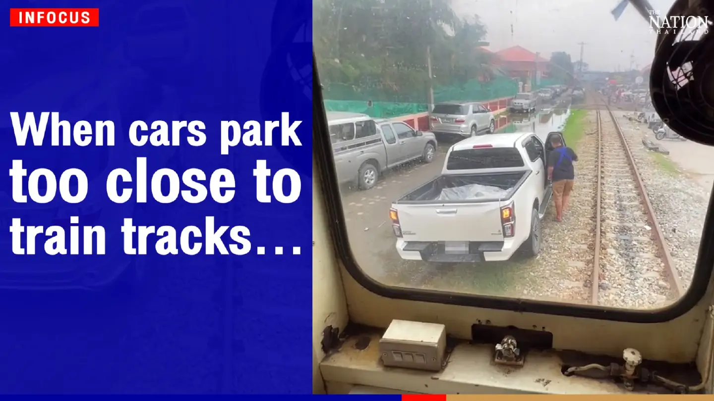 When cars park too close to train tracks…