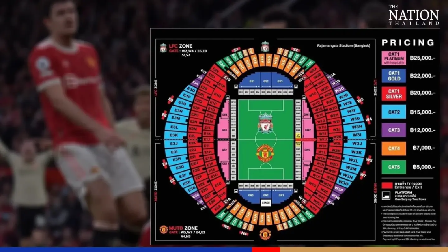 Here’s how much fans must pay to watch Man Utd vs Liverpool live in Bangkok Here’s how much fans must pay to watch Man Utd vs Liverpool live in Bangkok