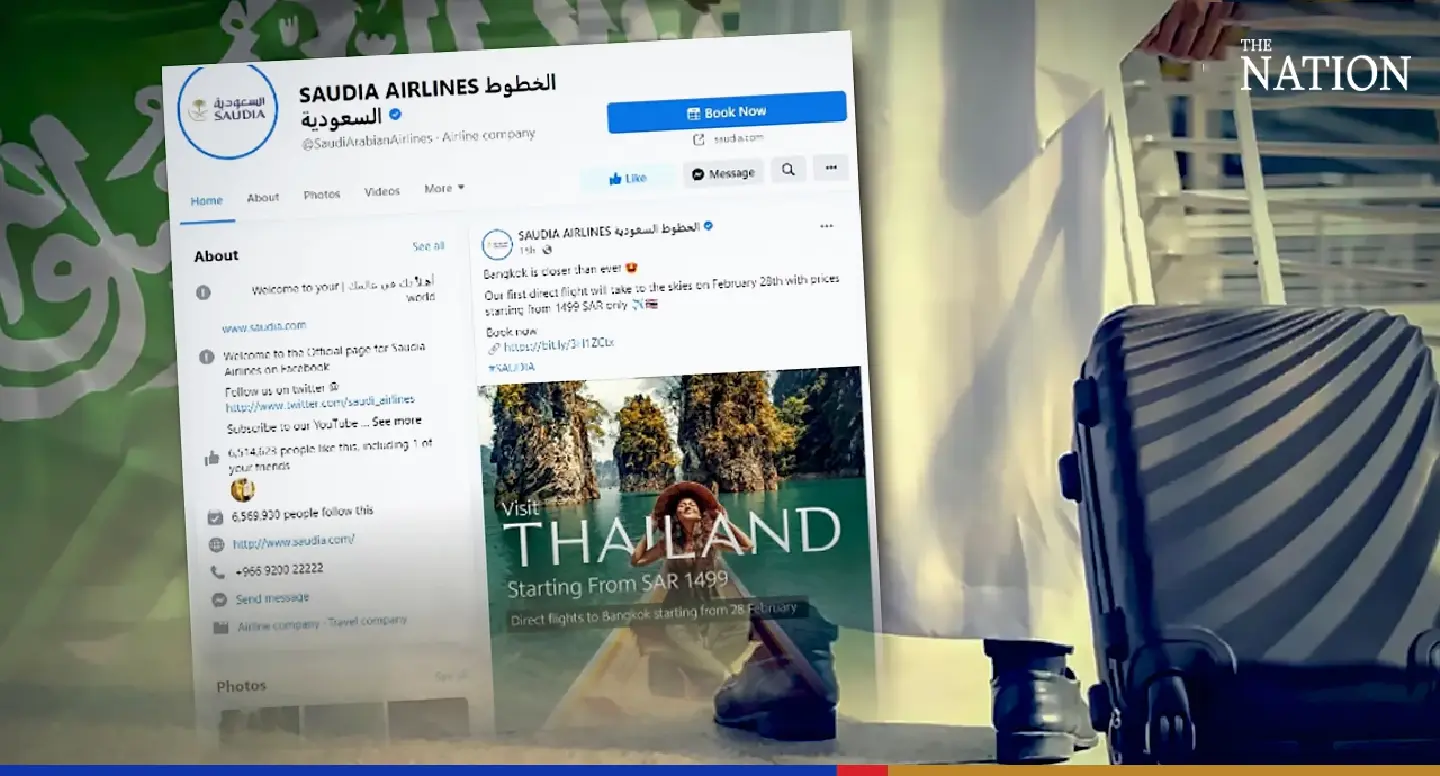 Saudia Airlines launching direct flights to Thailand this month Saudia Airlines launching direct flights to Thailand this month