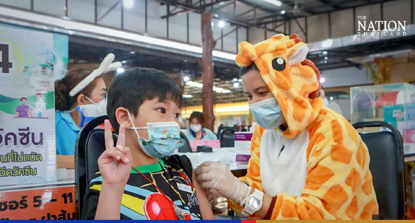 It's fun time for children getting vaccinated