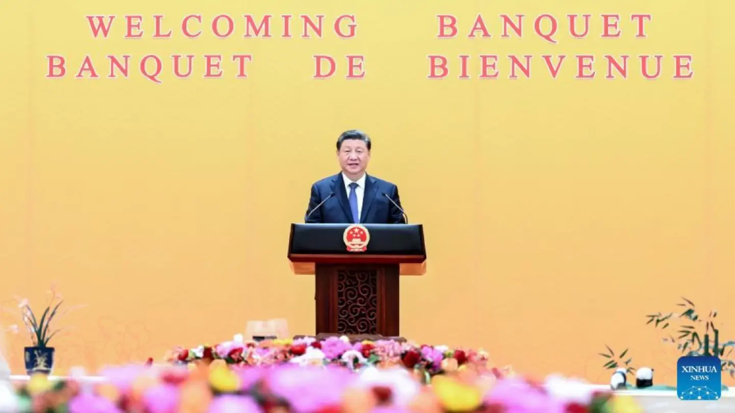 Xi and his wife host banquet for guests attending Winter Olympics opening ceremony