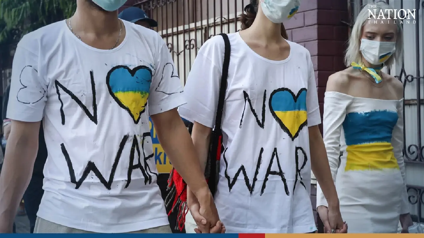 Bangkokians join Ukrainians in march to condemn invasion by Russia Bangkokians join Ukrainians in march to condemn invasion by Russia