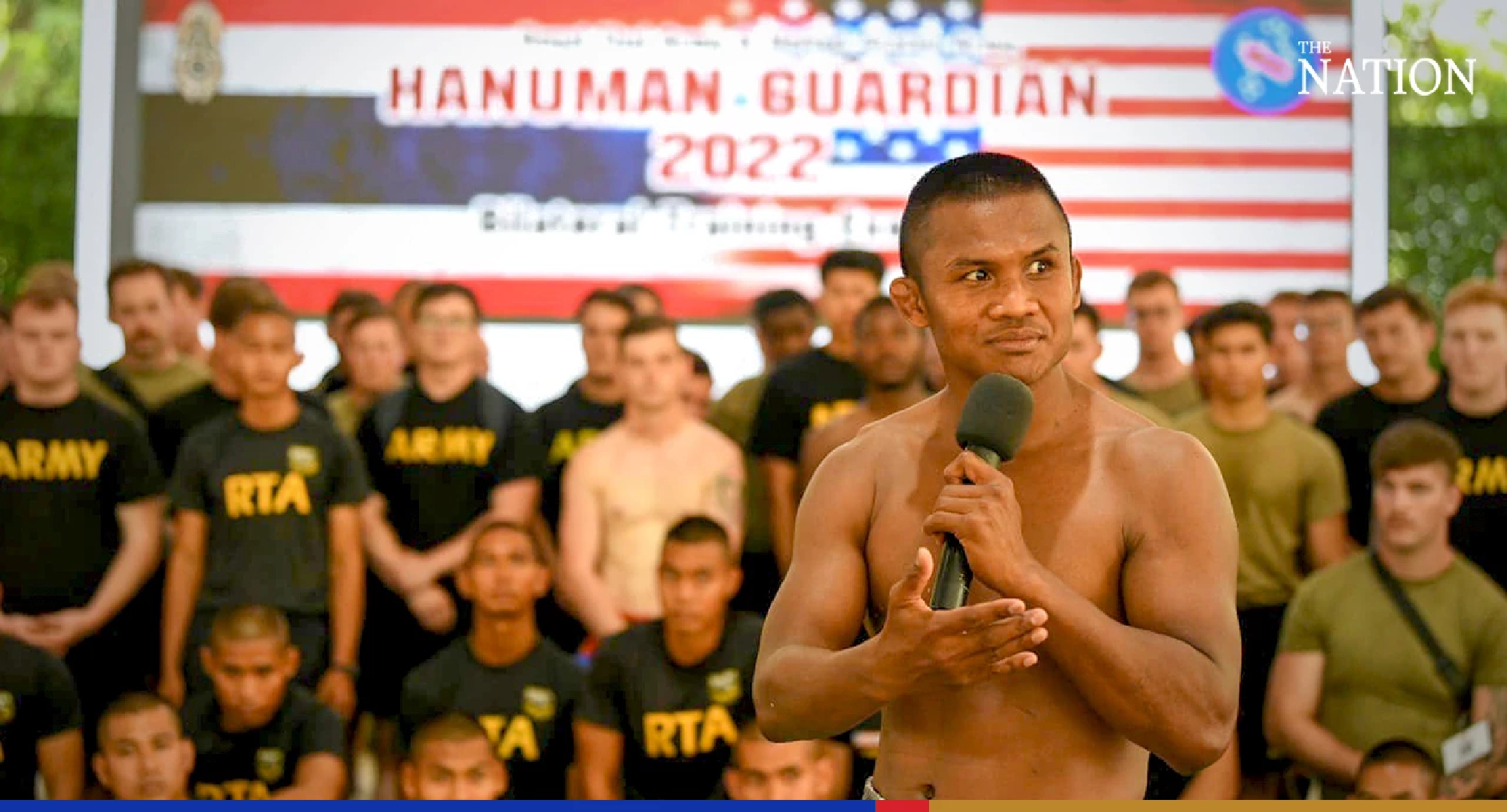 Buakaw trains US, Thai soldiers in Muay Thai