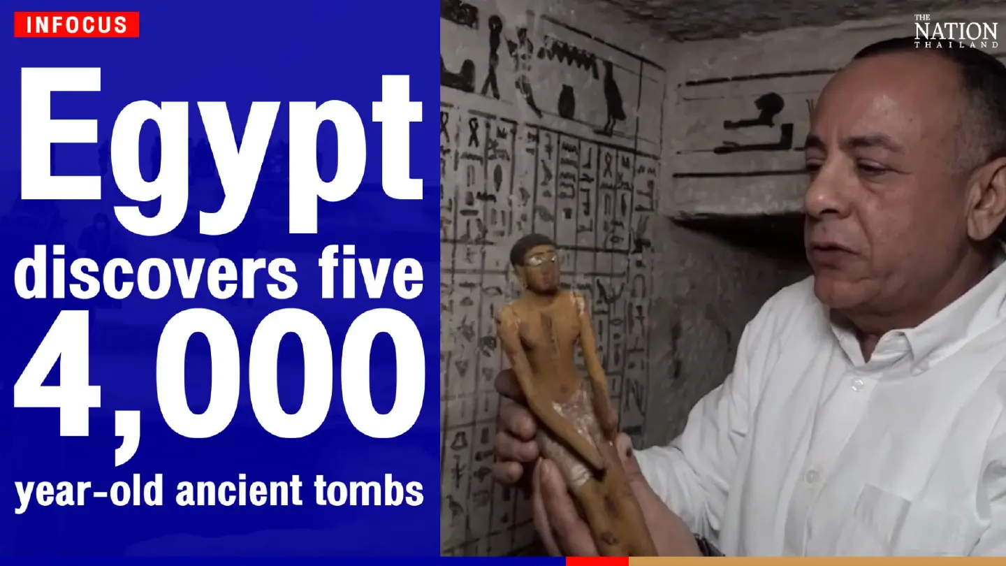 Egypt discovers five 4,000-year-old ancient tombs