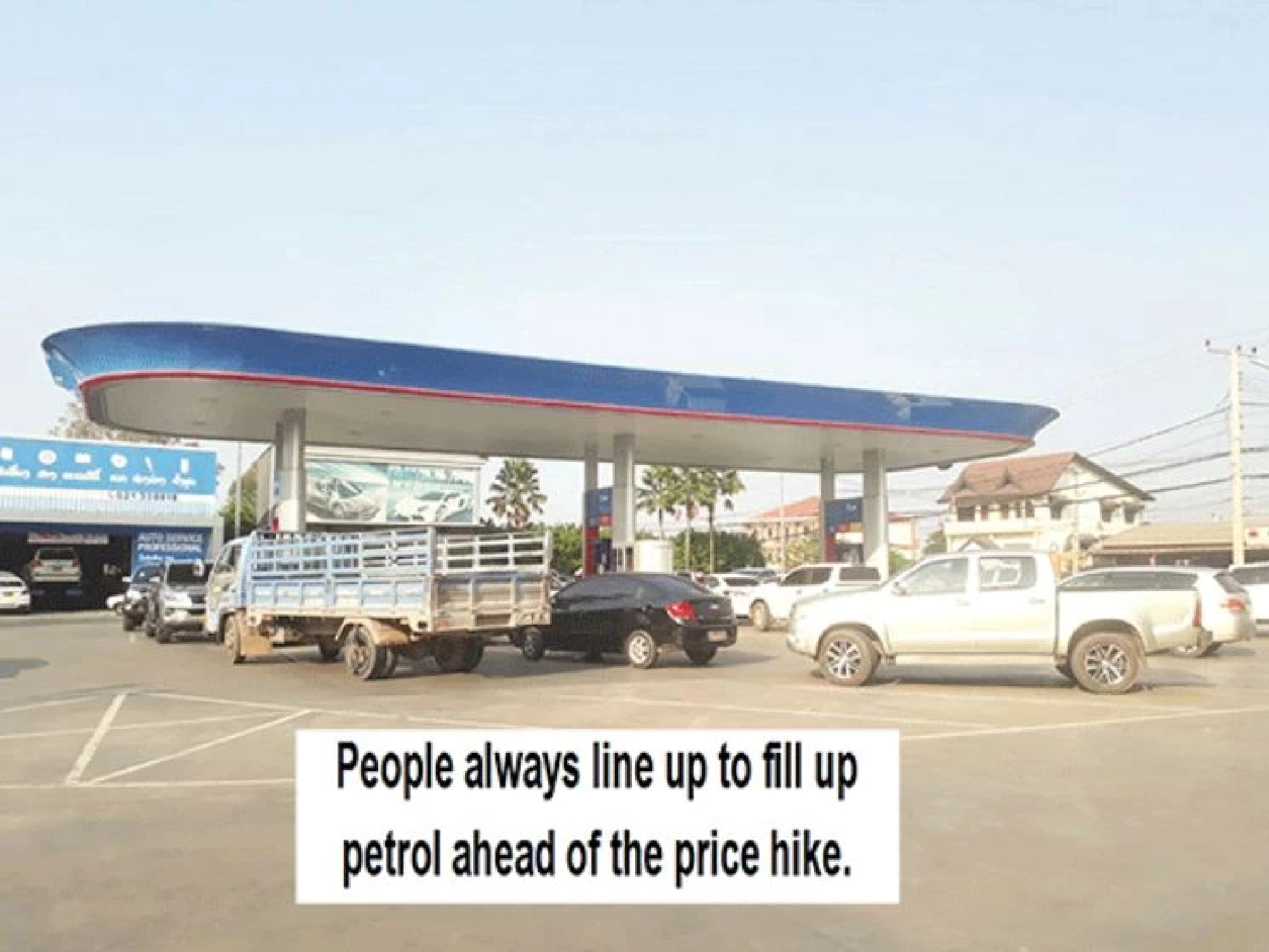 Global fuel price hike affecting oil supply in Laos