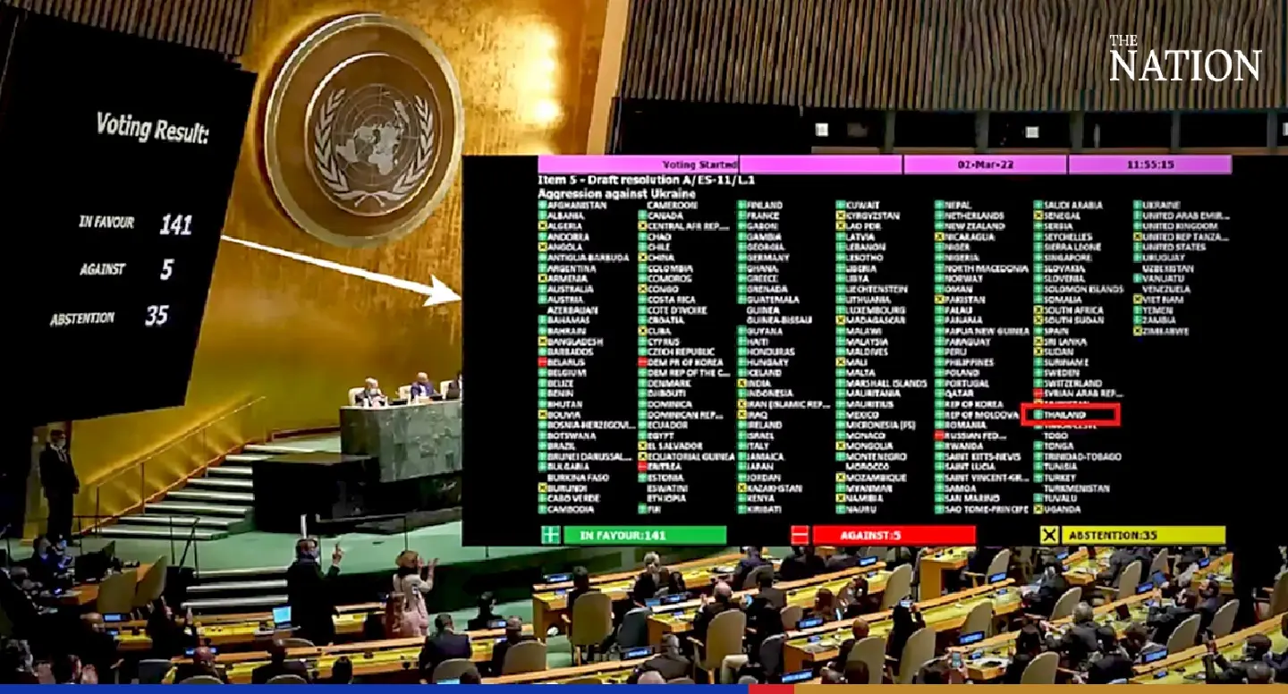 Thailand supports UN resolution against Russian invasion