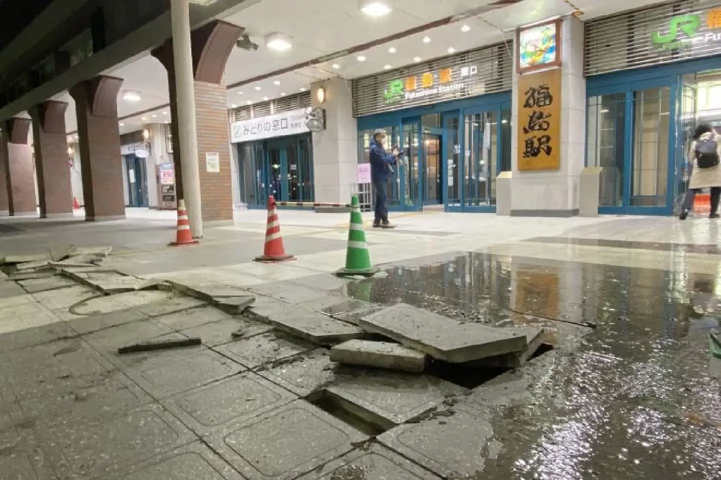 7.3-magnitude quake strikes off north-east Japan, a Shinkansen bullet train derailed