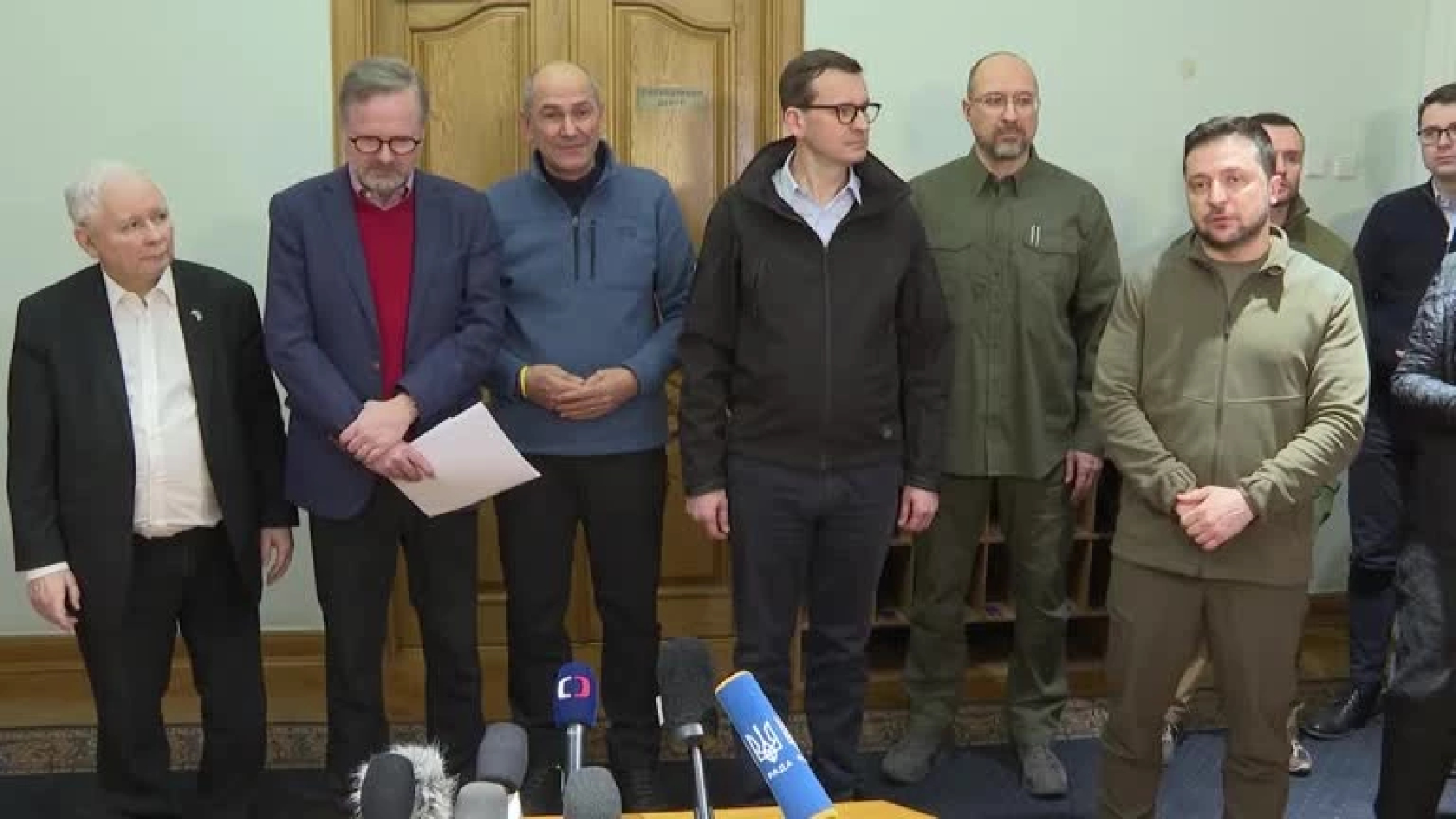 'We will never leave you alone', says Polish PM on Kyiv visit with EU leaders