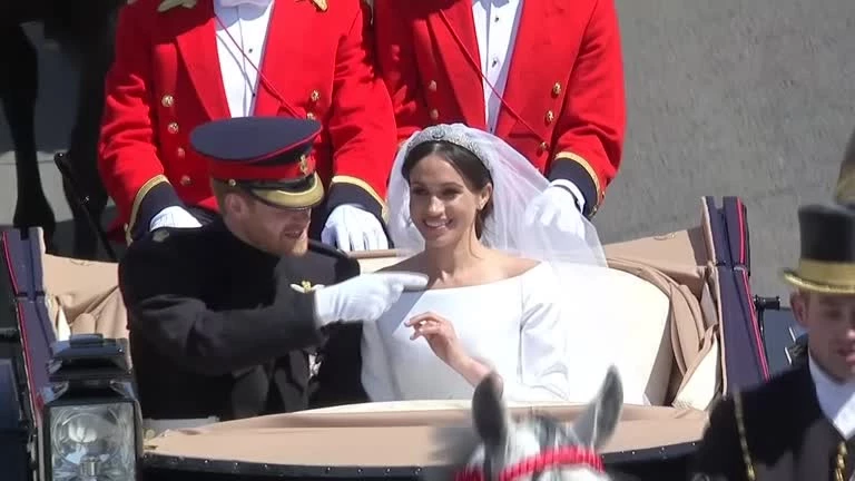 UK's Prince Harry and Meghan visit Queen Elizabeth