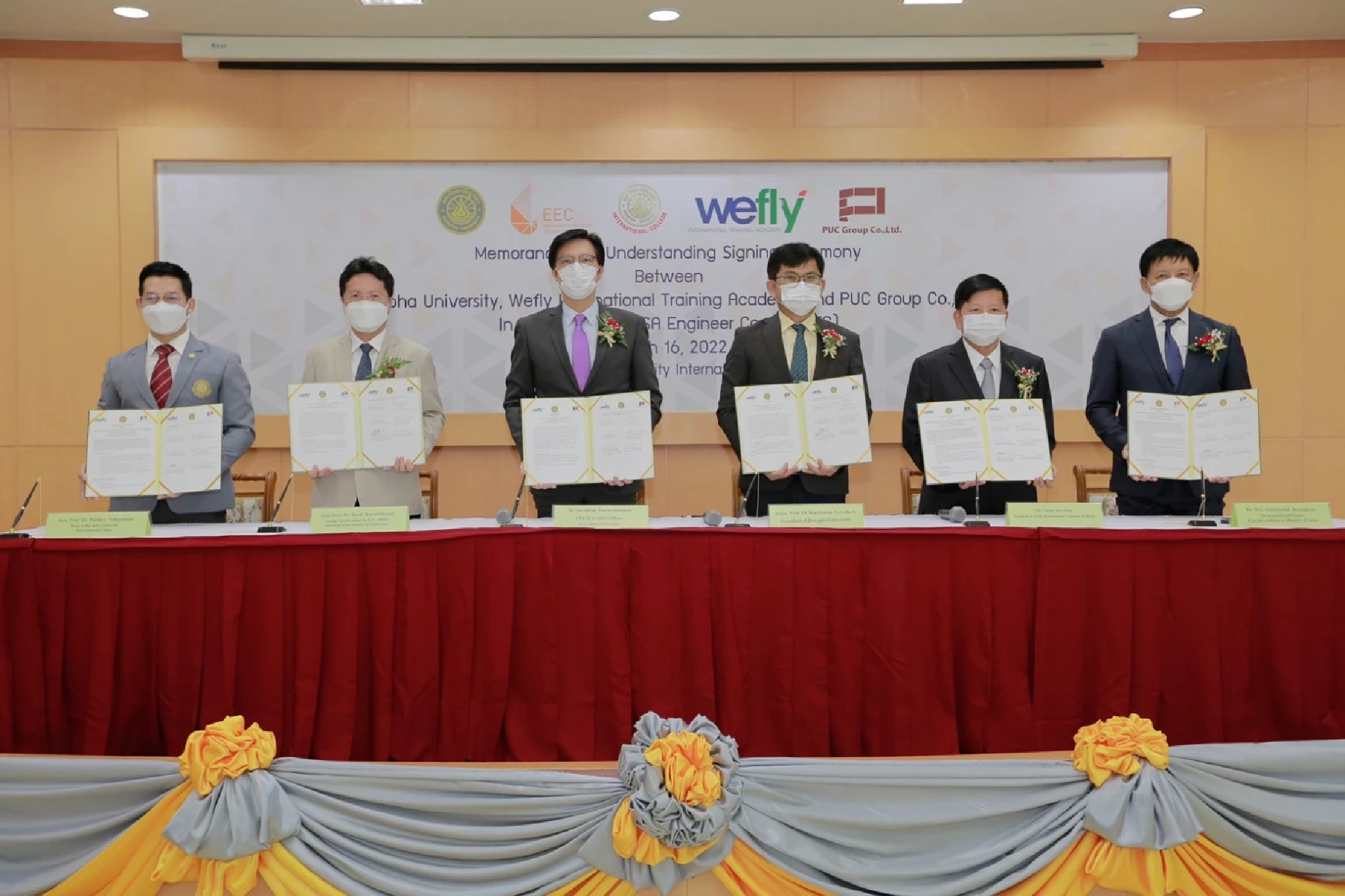Burapha University joins hands with Wefly and PUC Group to develop aircraft mechanic courses