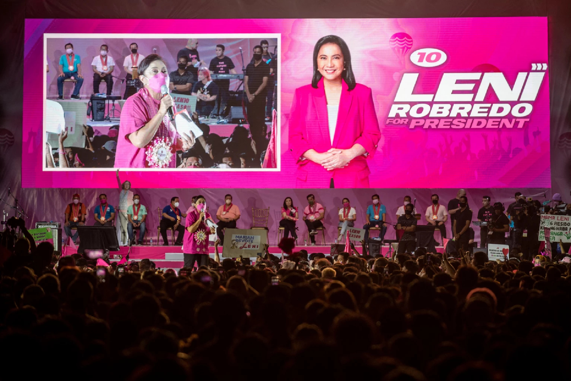 Marcos, Robredo gain big backers in South, show force in Metro Manila