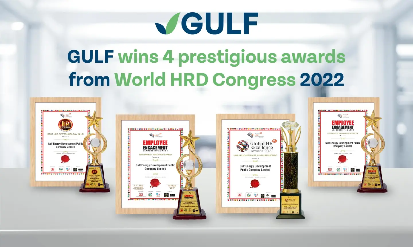 GULF wins 4 prestigious awards from World HRD Congress 2022, reiterating best-in-class HR management GULF wins 4 prestigious awards from World HRD Congress 2022, reiterating best-in-class HR management