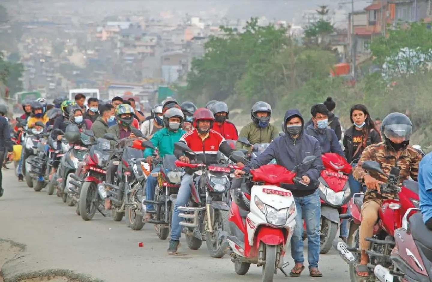 Fuel shortages fears trigger panic buying in Nepal Fuel shortages fears trigger panic buying in Nepal