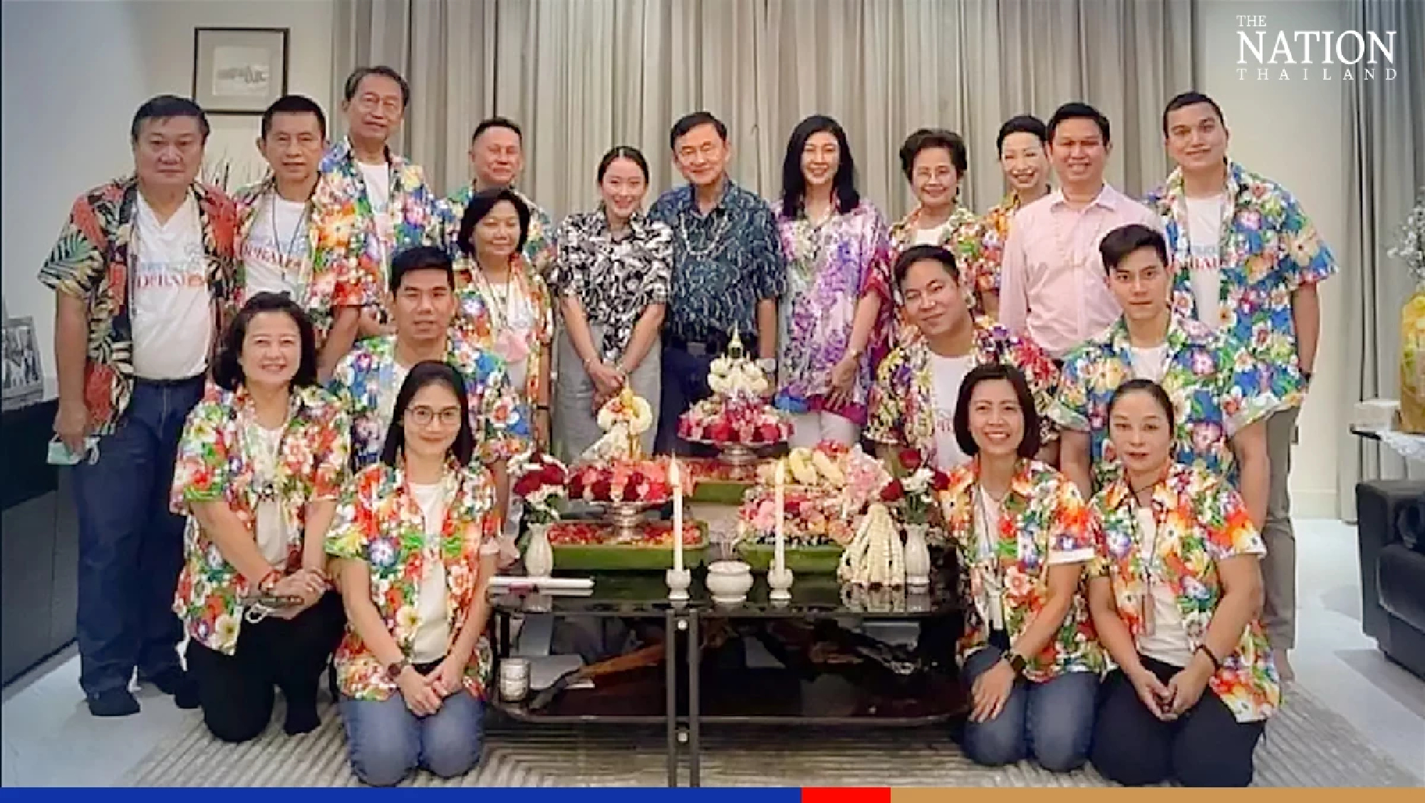 Pheu Thai politicians mark Songkran with Thaksin and Yingluck in Dubai