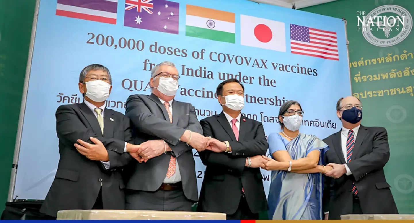 Thailand gets 200,000 doses of India-made Covovax under Quad pact Thailand gets 200,000 doses of India-made Covovax under Quad pact