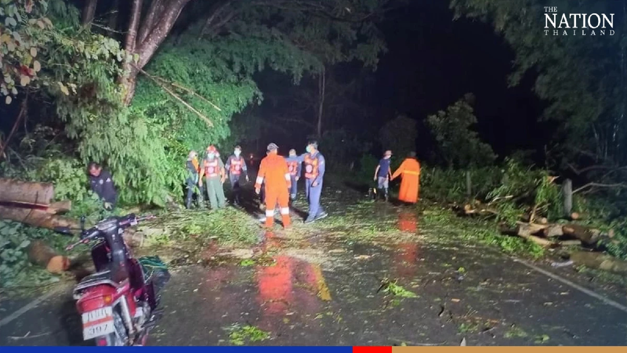 Chiang Rai motorcyclist killed by falling tree as storms hit Thailand