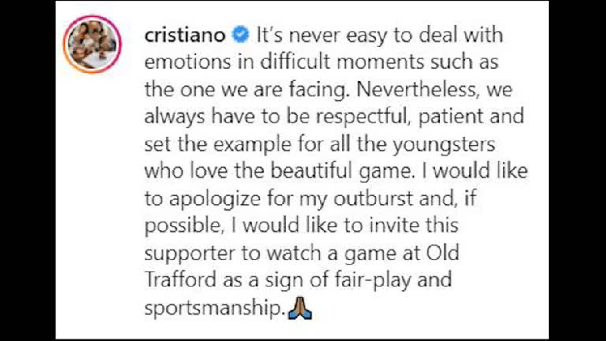 Ronaldo apologises after mobile phone incident following Man United loss