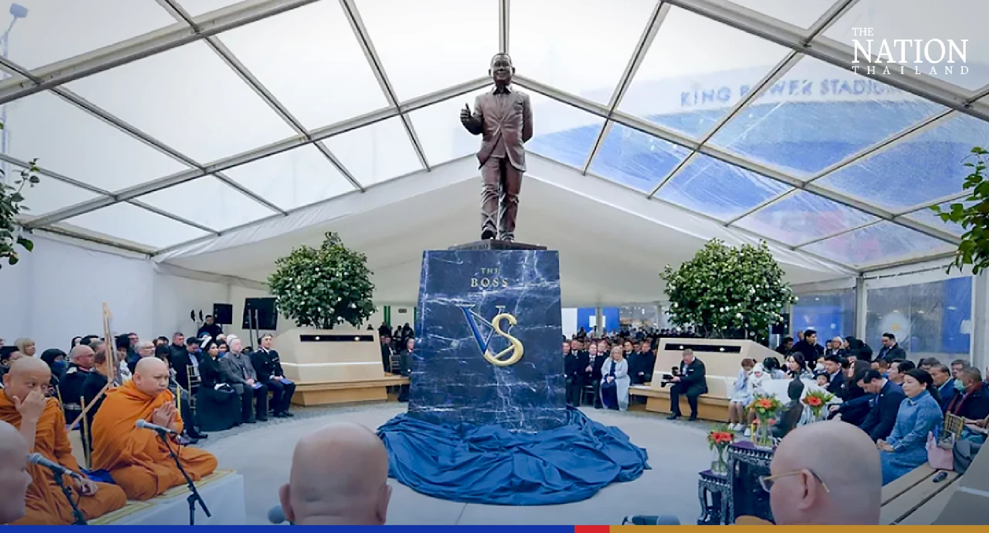 Leicester City honours Vichai's legacy with statue at King Power Stadium