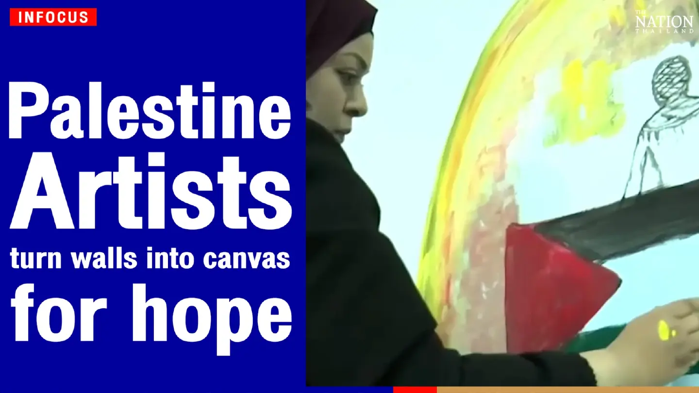 Palestine artists turn walls into canvas for hope
