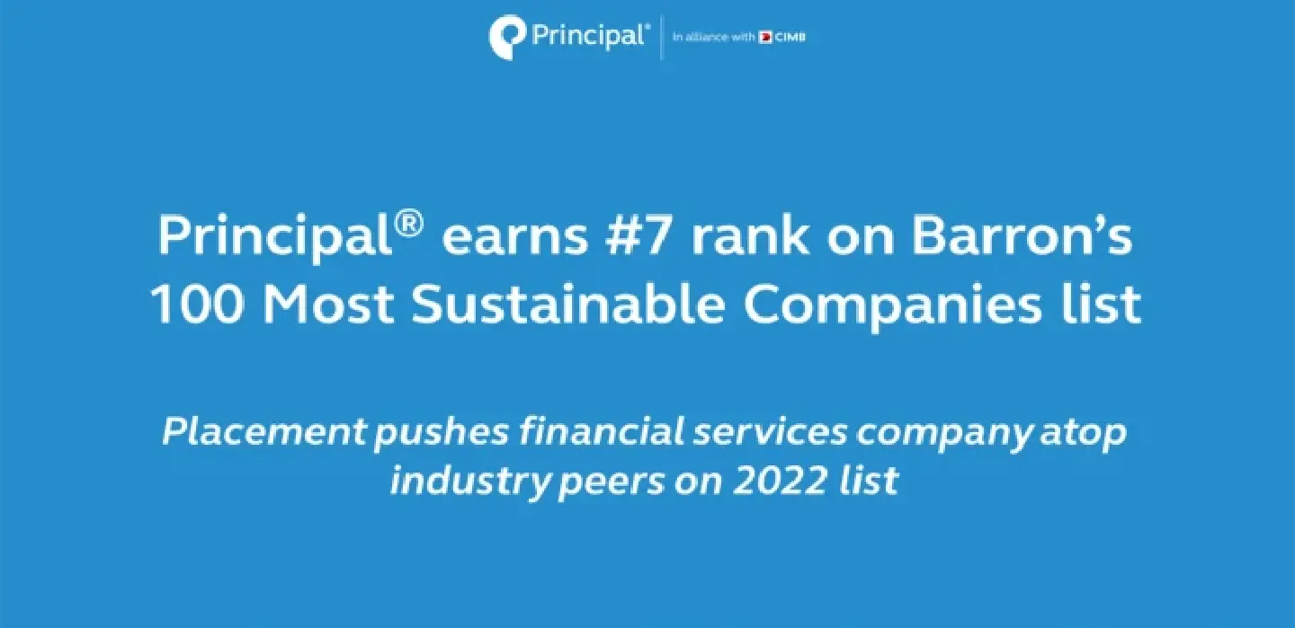 Principal soars to No. 7 on Barron’s Most Sustainable Companies list