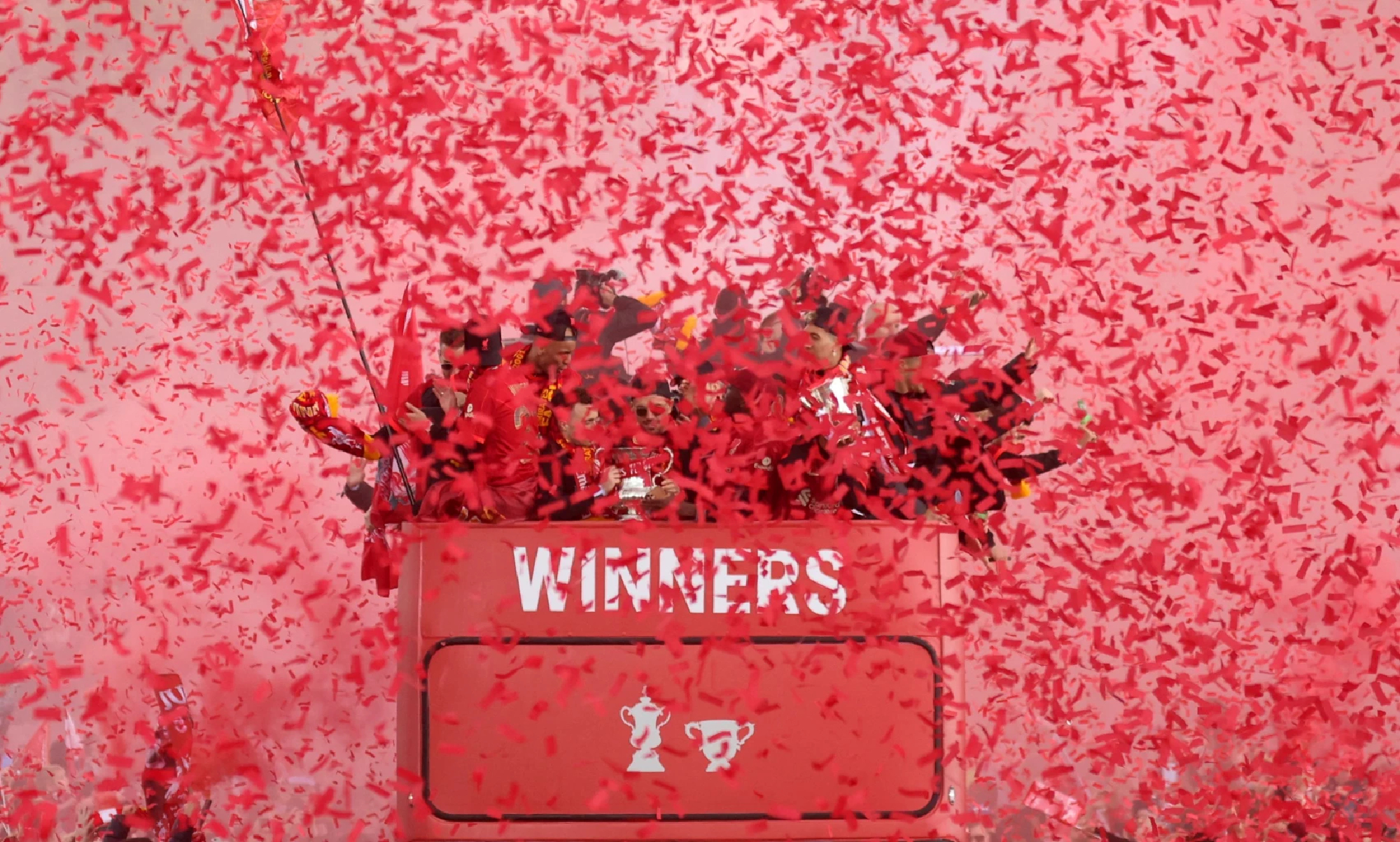 Liverpool celebrate with bus parade