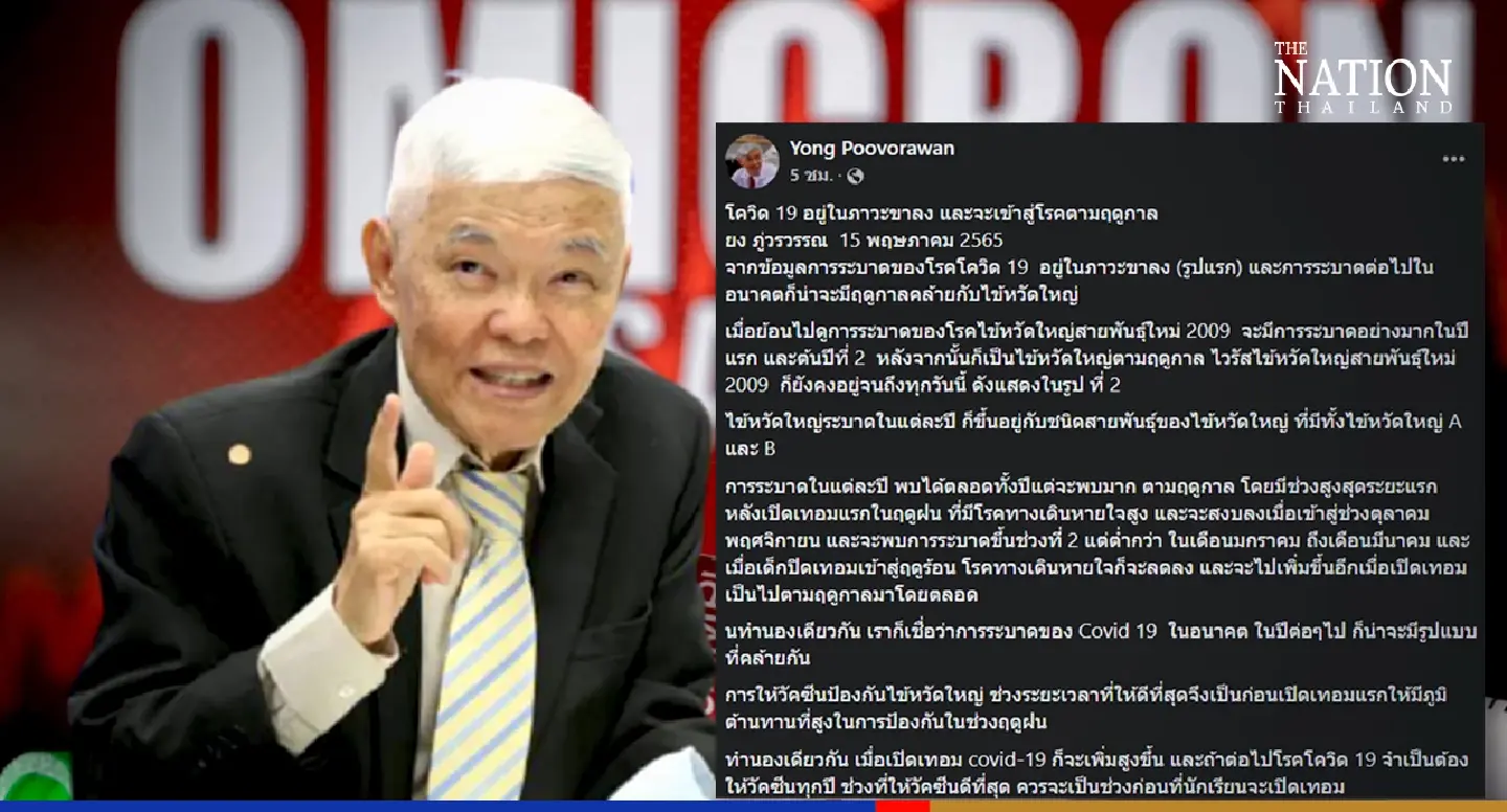 Fewer cases means Covid will soon become endemic in Thailand: expert Fewer cases means Covid will soon become endemic in Thailand: expert