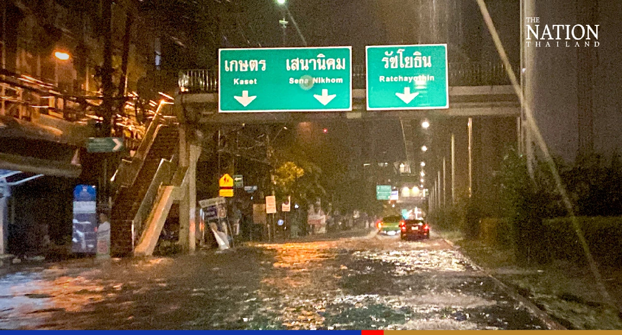 Many Bangkok roads swamped after heavy morning showers